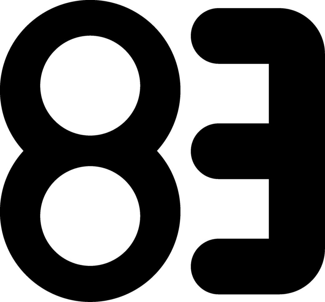 Eighty three Glyph Icon vector