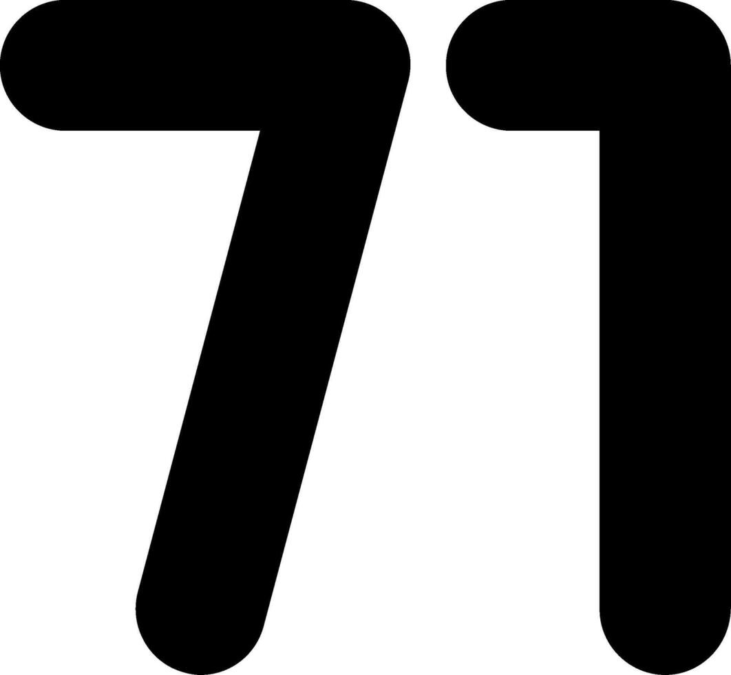 Seventy one Glyph Icon vector