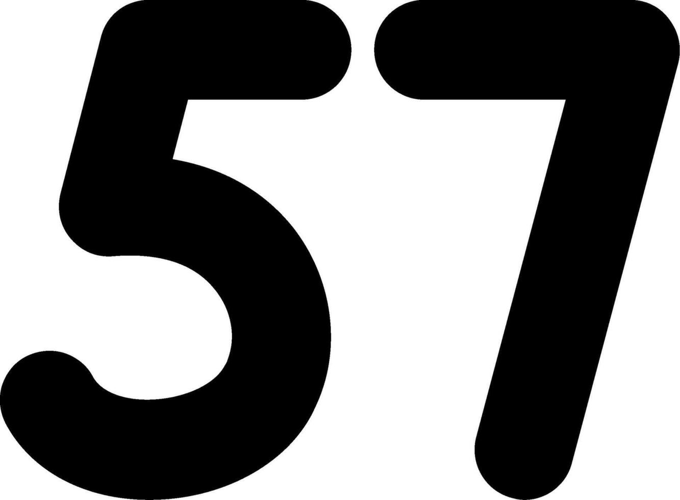 Fifty seven Glyph Icon vector