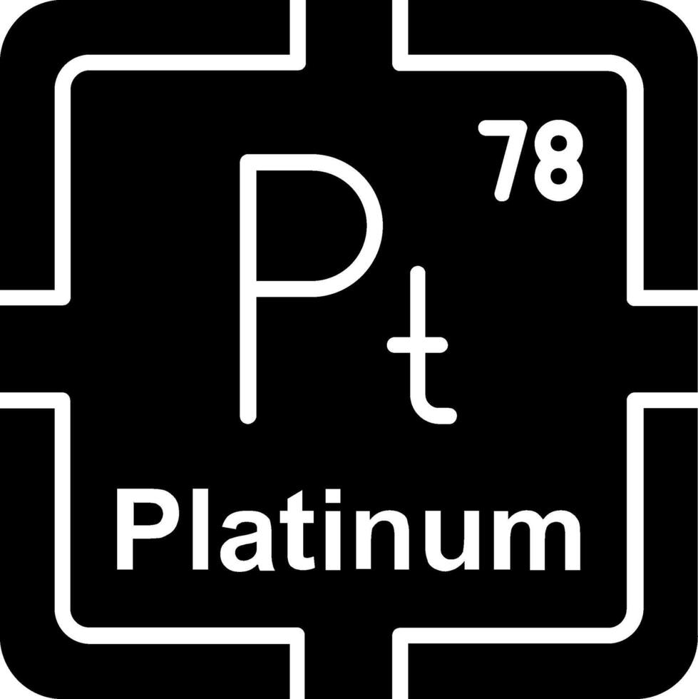 Platinum Glyph Icon vector