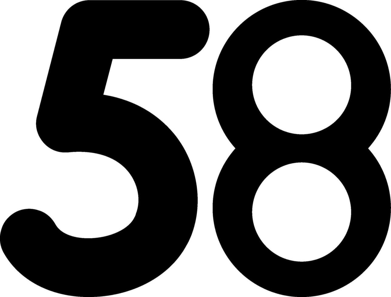 Fifty eight Glyph Icon vector
