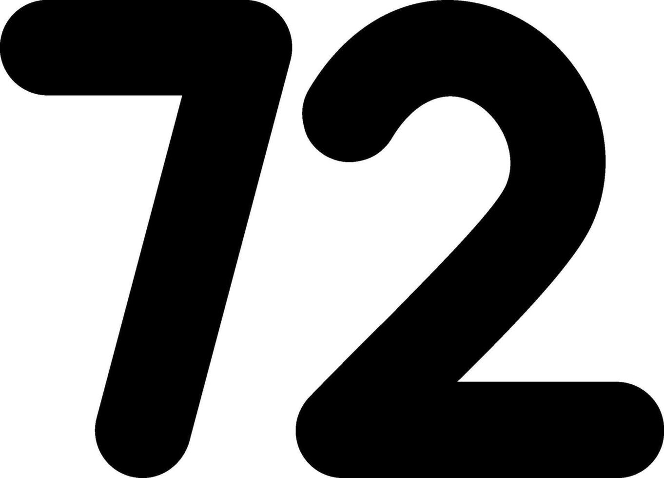 Seventy two Glyph Icon vector