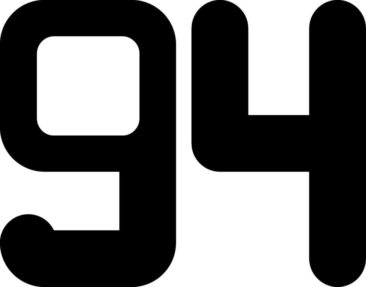 Ninety four Glyph Icon vector