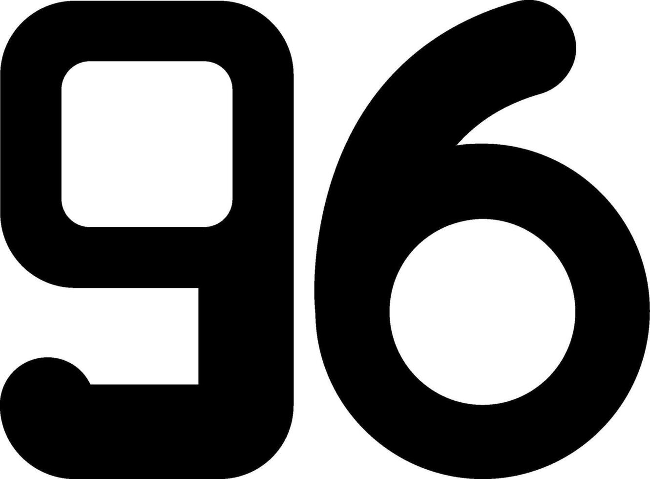 Ninety six Glyph Icon vector