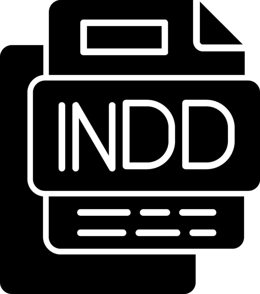 Indd File Glyph Icon vector