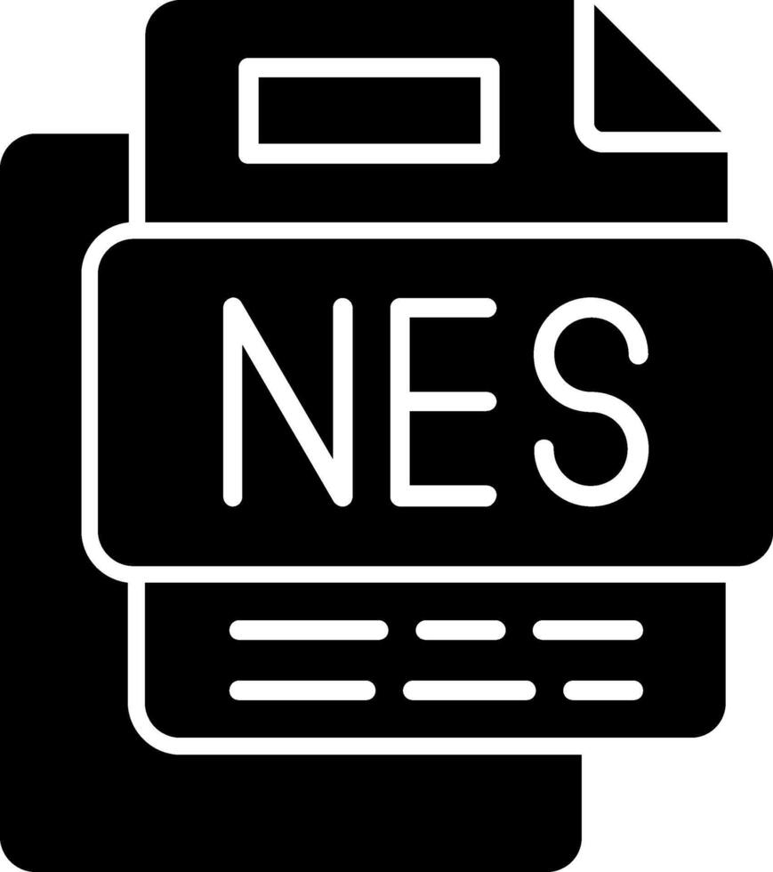 NES File Glyph Icon vector