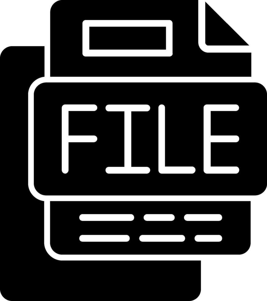 File Glyph Icon vector