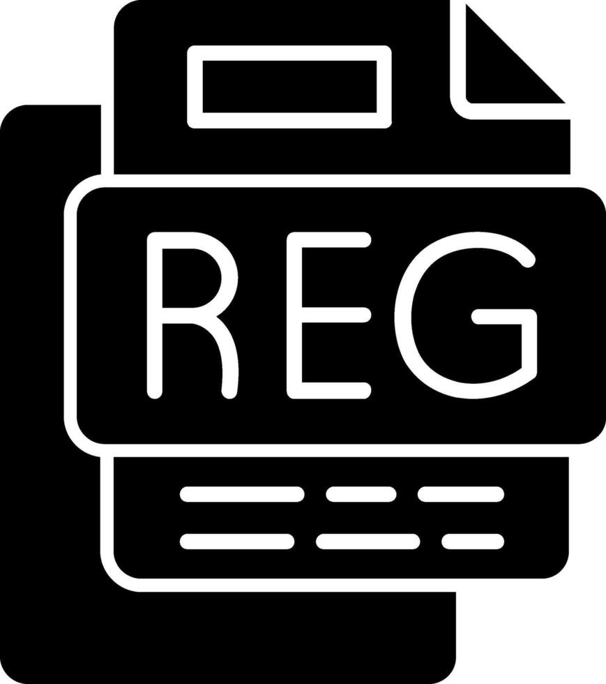 REG Fiile Glyph Icon vector