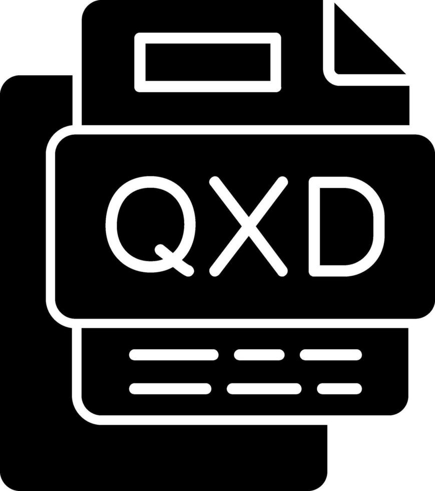 QXD File Glyph Icon vector