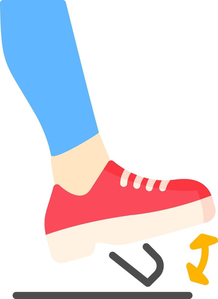 Ankle Flex Flat Icon vector