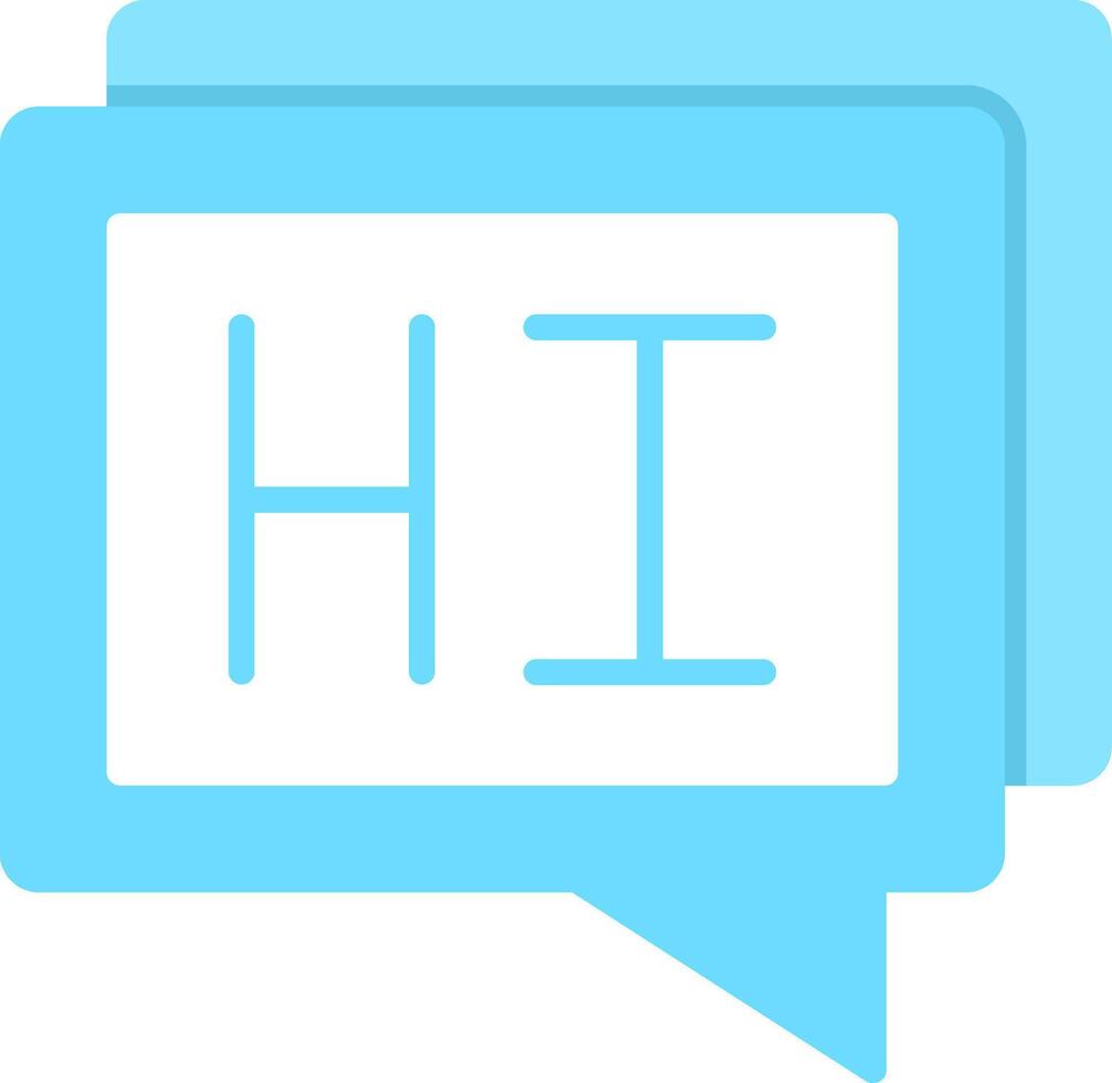 Hi Flat Icon vector