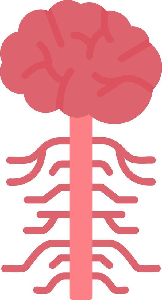 Nervous System Flat Icon vector