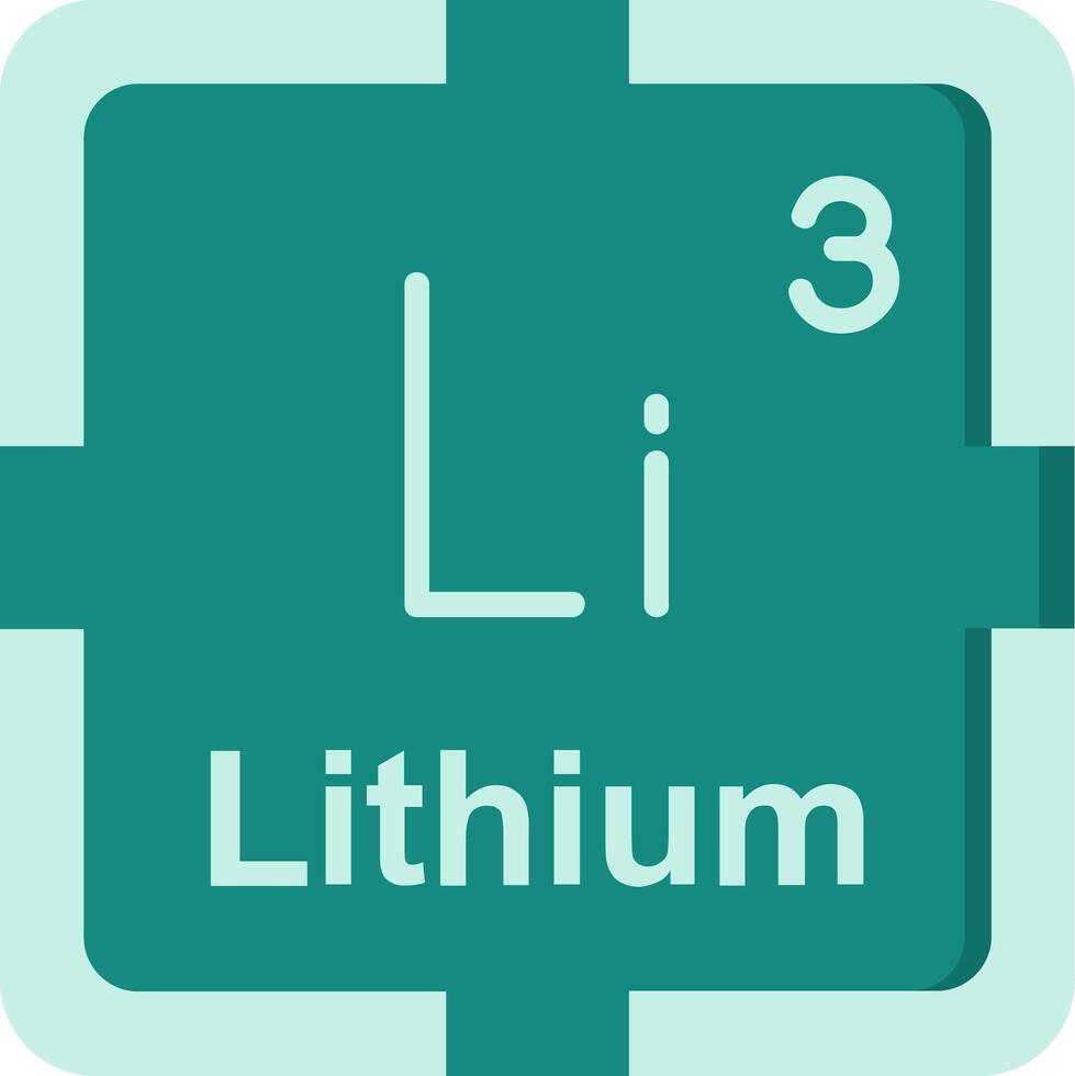 Lithium Flat Icon vector