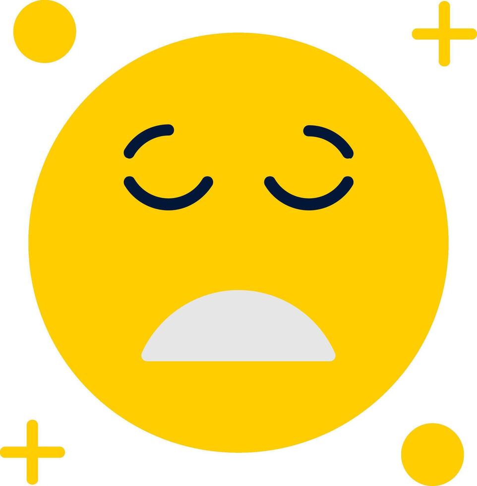 Relieved Flat Icon vector