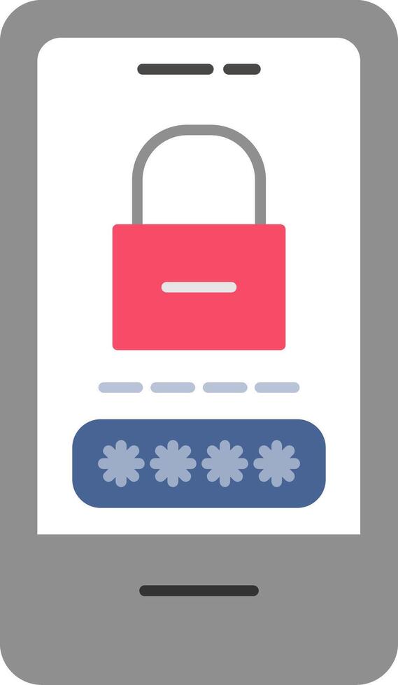 Password Lock Flat Icon vector