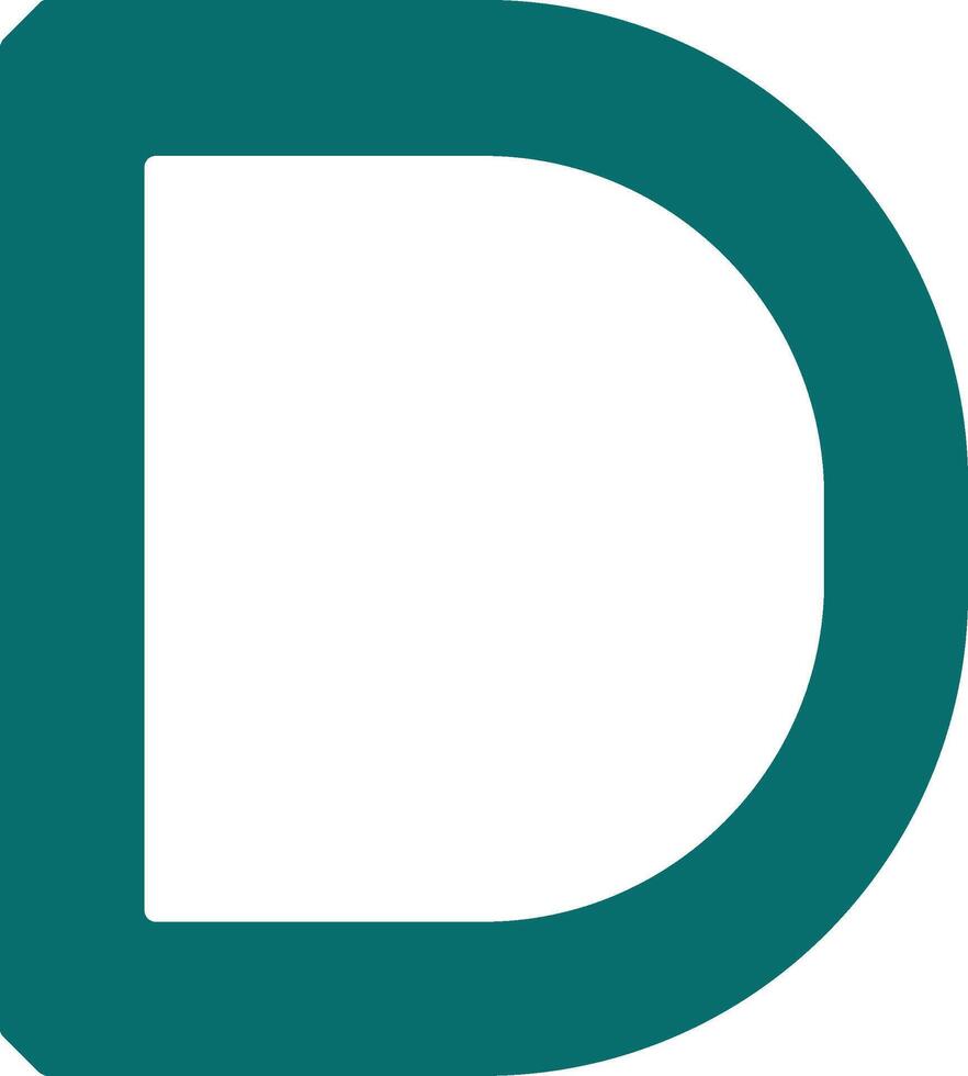 Capital D Icon vector