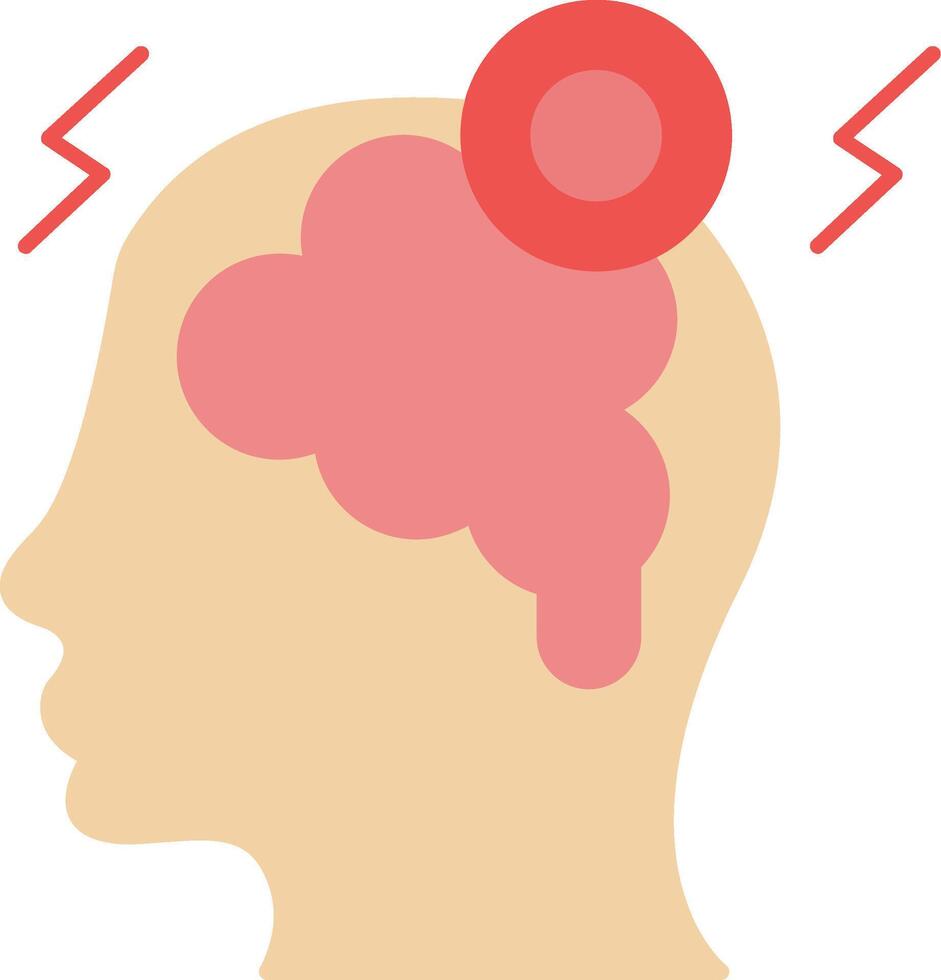 Headache Flat Icon vector