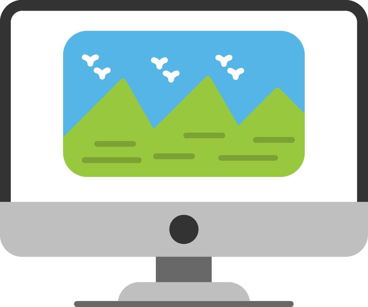 Image Flat Icon vector