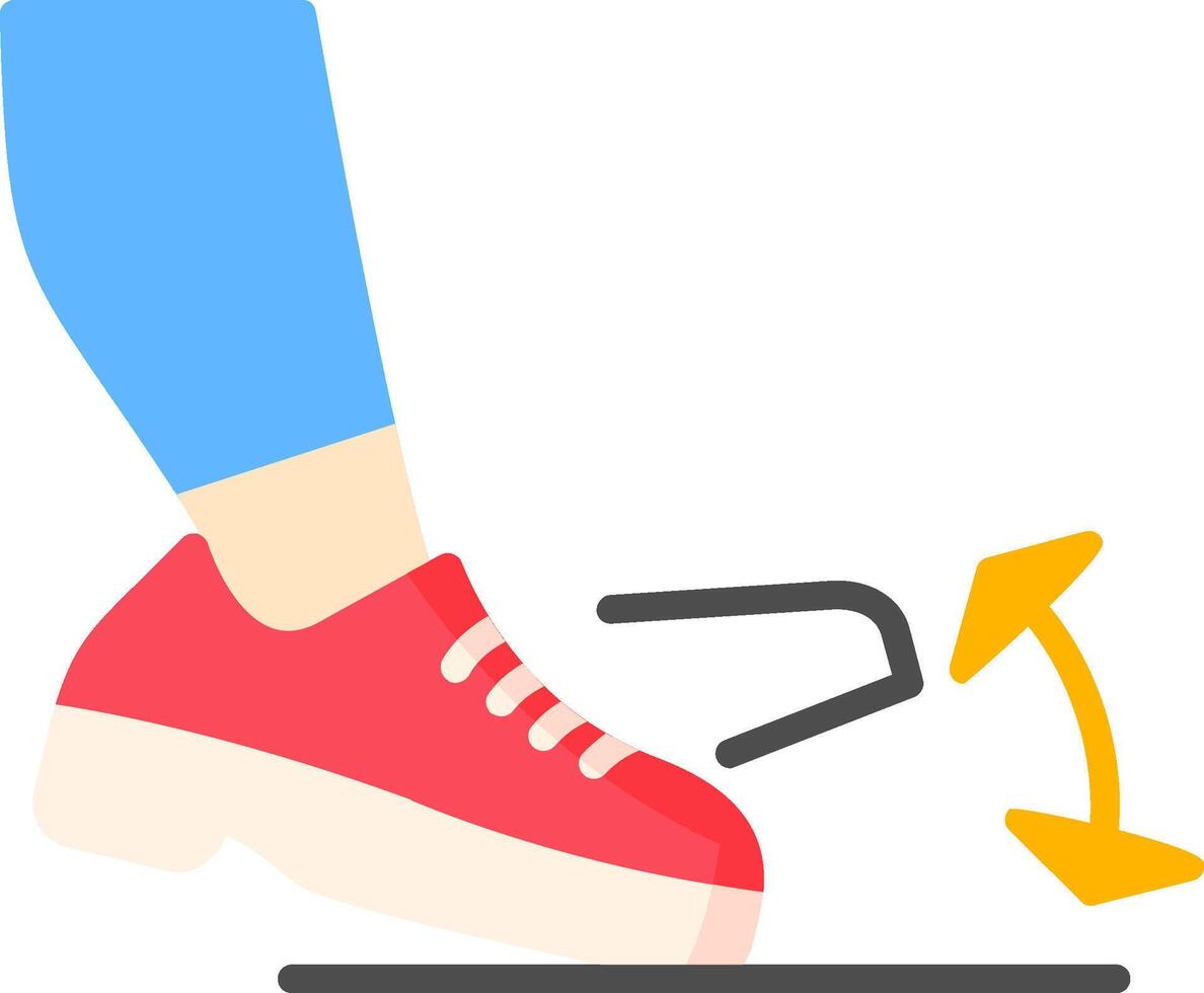 Toe Tap Flat Icon vector