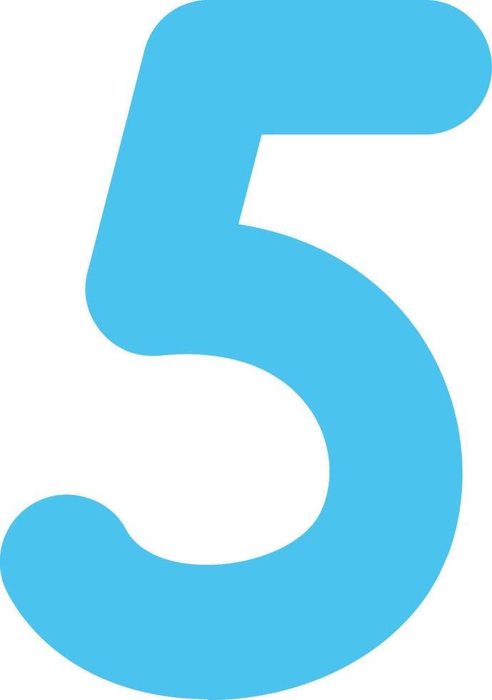 Five Flat Icon vector