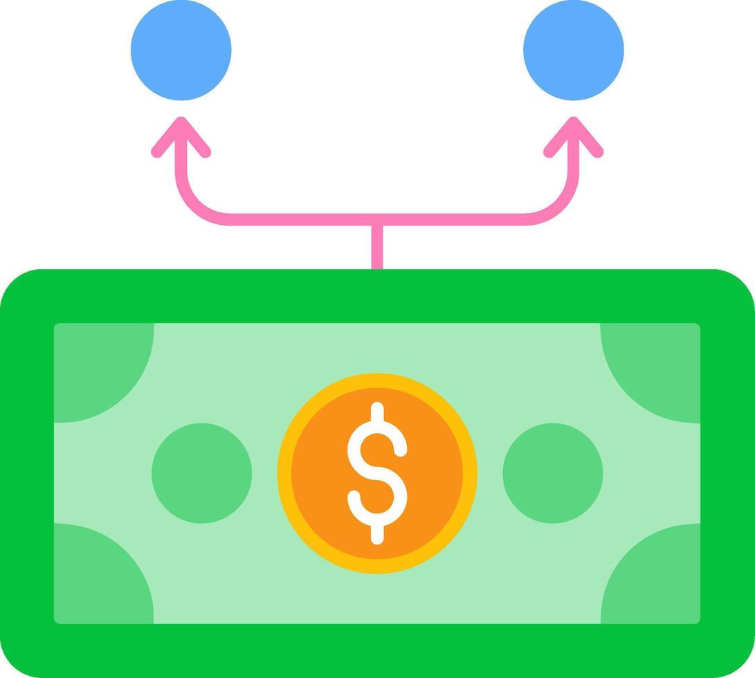 Expenses Division Flat Icon vector