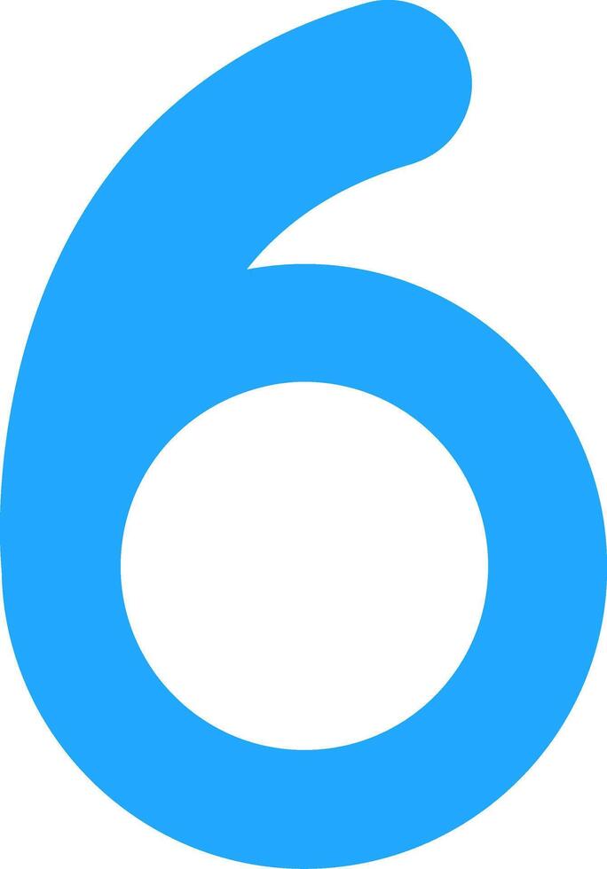 Six Flat Icon vector