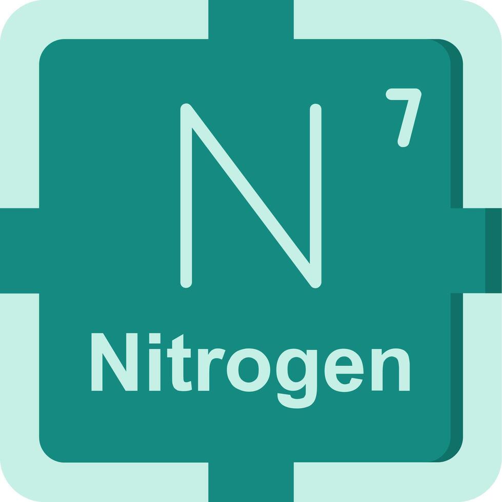 Nitrogen Flat Icon vector