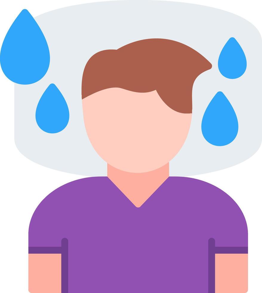 Night Sweat Flat Icon vector