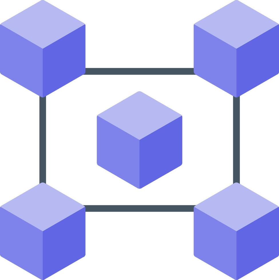 Blockchain Flat Icon vector