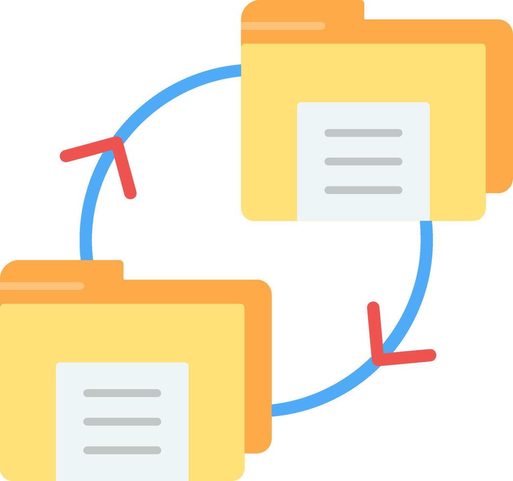Files Exchange Flat Icon vector
