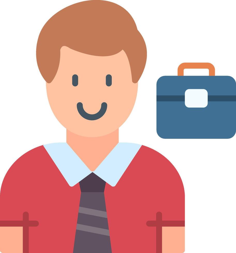 Businessman Flat Icon vector