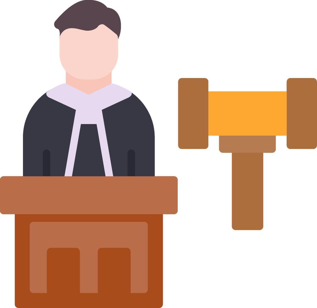 Judge Flat Icon vector