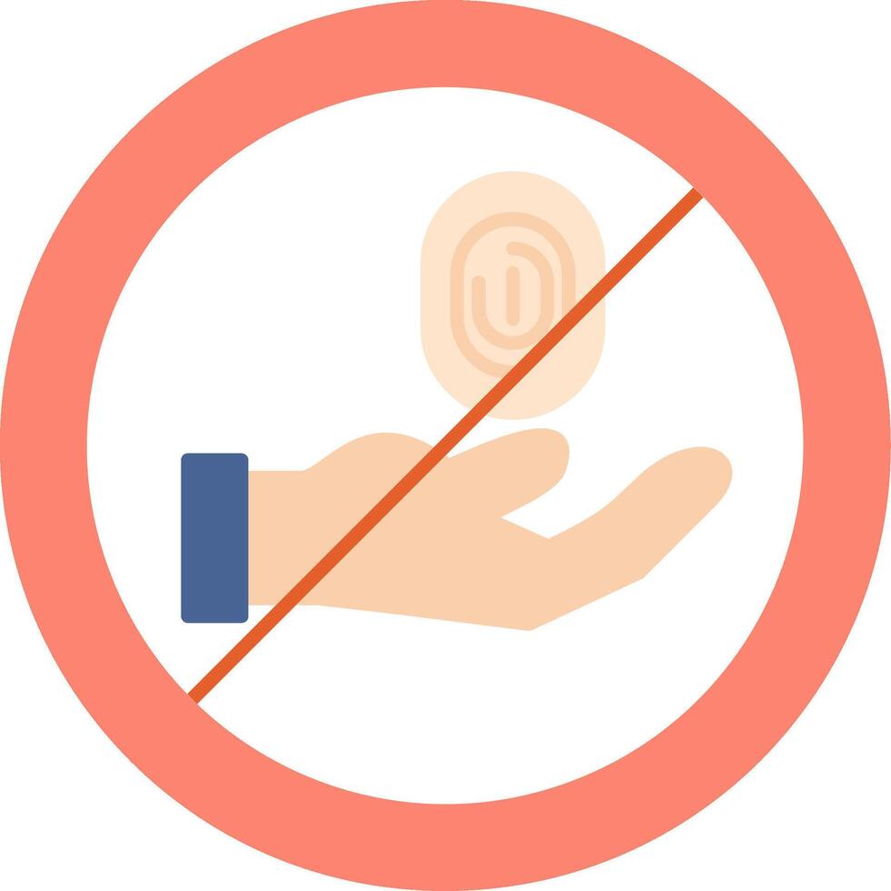 No Thief Flat Icon vector