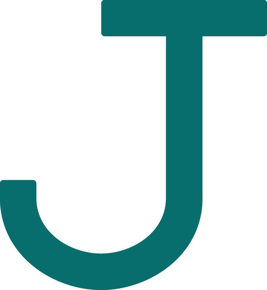 Capital J Icon vector