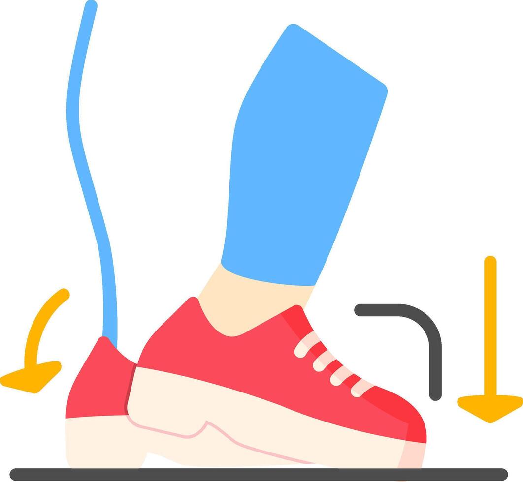 Toe Heel Flat Icon vector