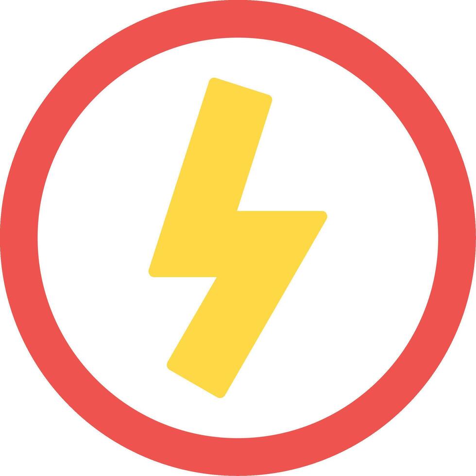 Lightning Flat Icon vector