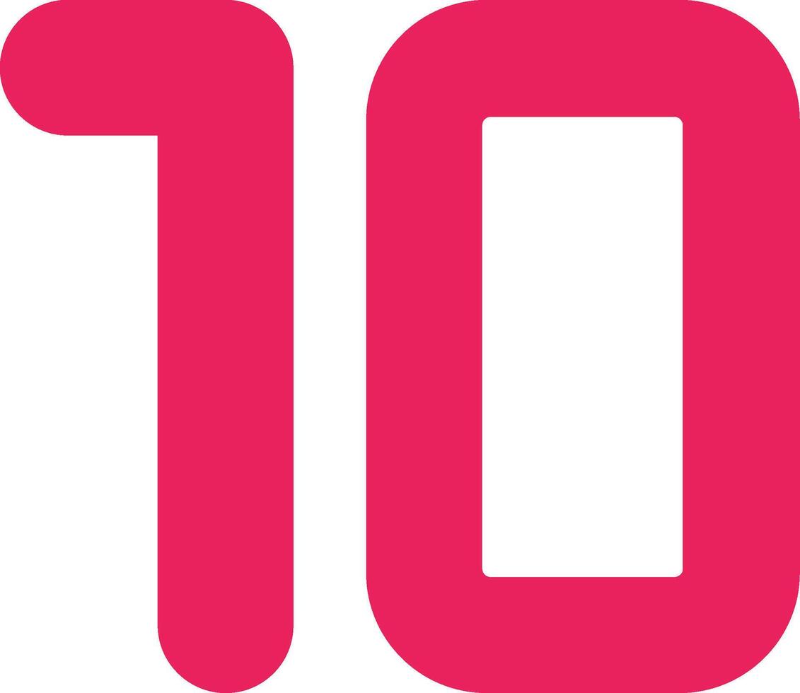 Ten Flat Icon vector