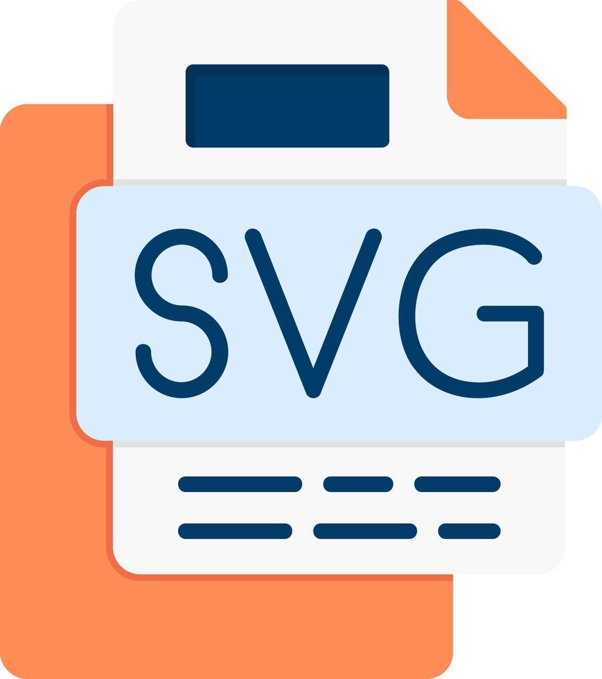 SVG File Flat Icon vector
