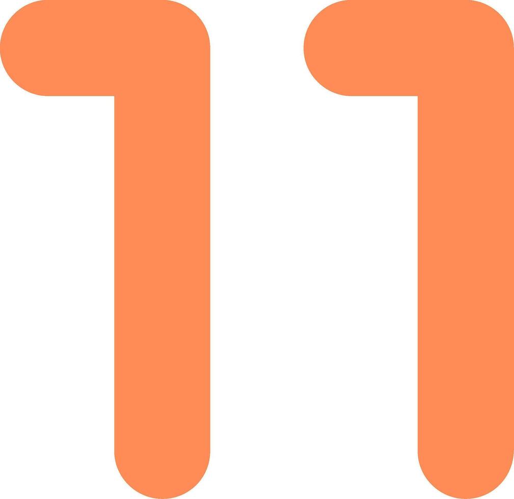 Eleven Flat Icon vector