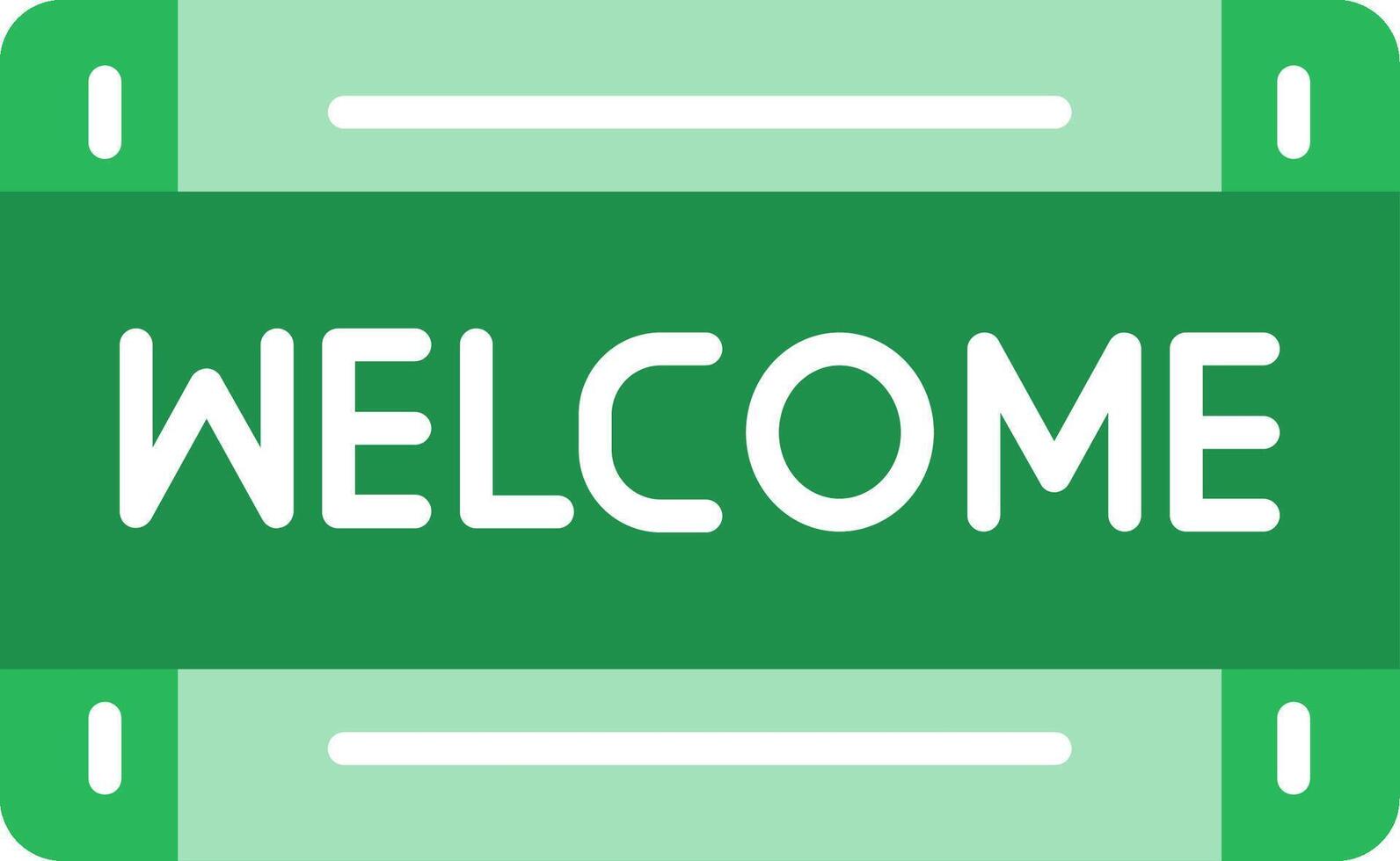 Welcome Flat Icon vector
