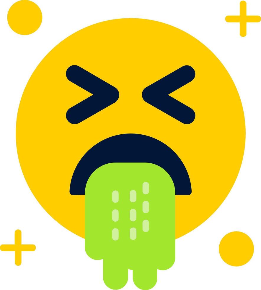 Vomit Flat Icon vector