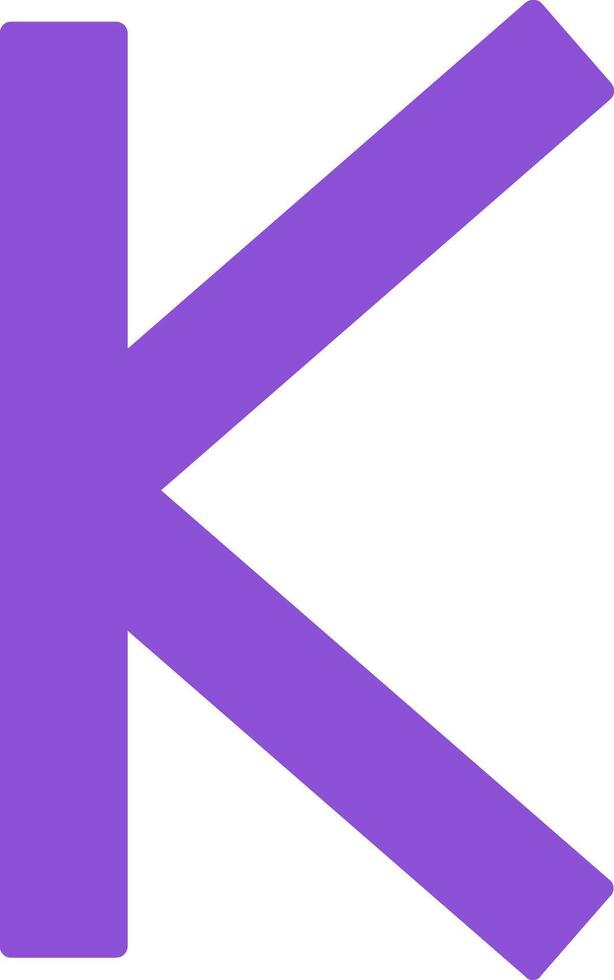 Capital K Icon vector