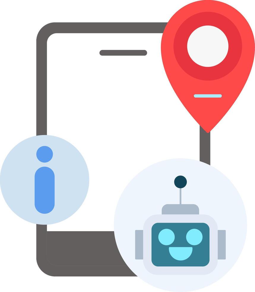 Virtual Assistant Flat Icon vector
