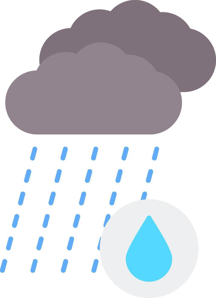 Rain Flat Icon vector