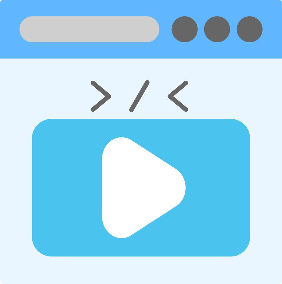 Online streaming Flat Icon vector