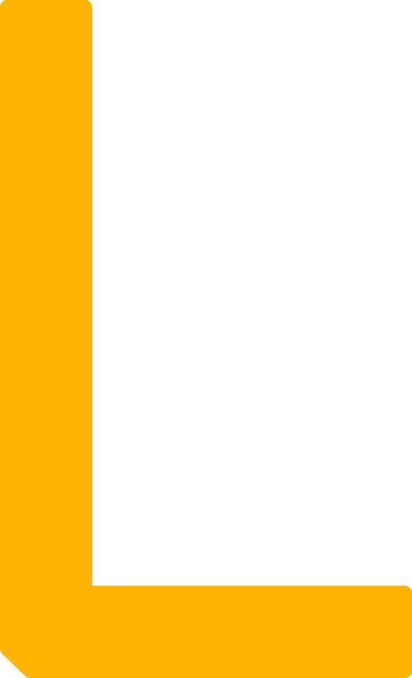 Capital L Icon vector