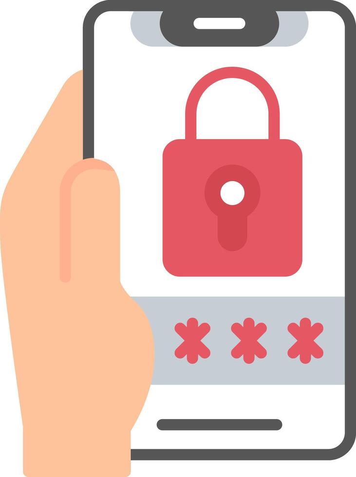 Pin Code Flat Icon vector