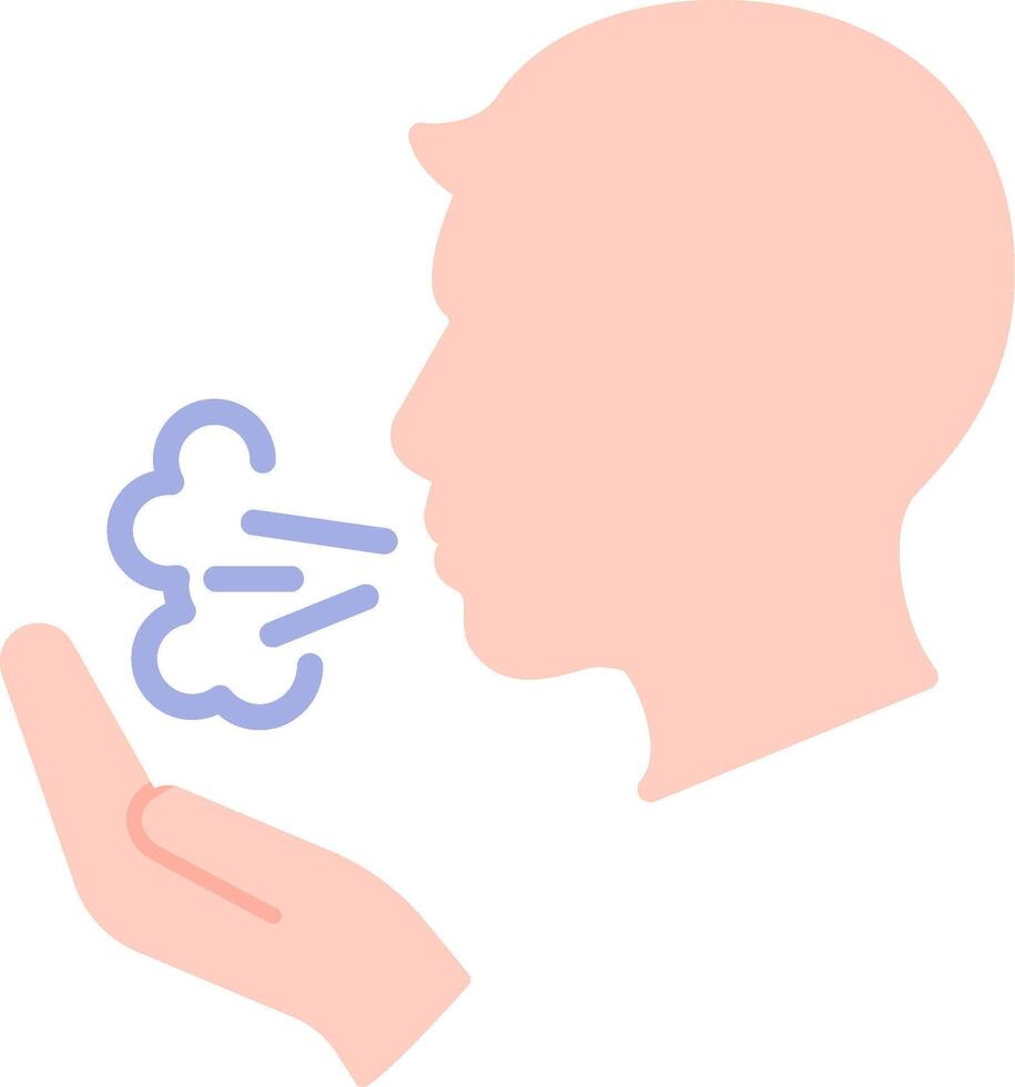 Blood Cough Flat Icon vector