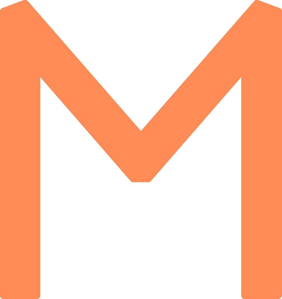 Capital M Icon vector