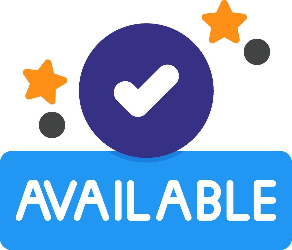 Available Flat Icon vector